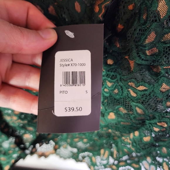 Frederick's of Hollywood Pito Green Jessica Lace Chemise Size Small - Picture 5 of 6